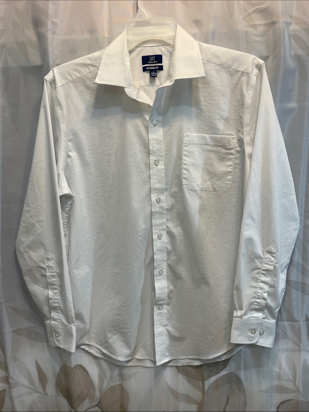 George White Men's Dress Shirt with Chest Pocket